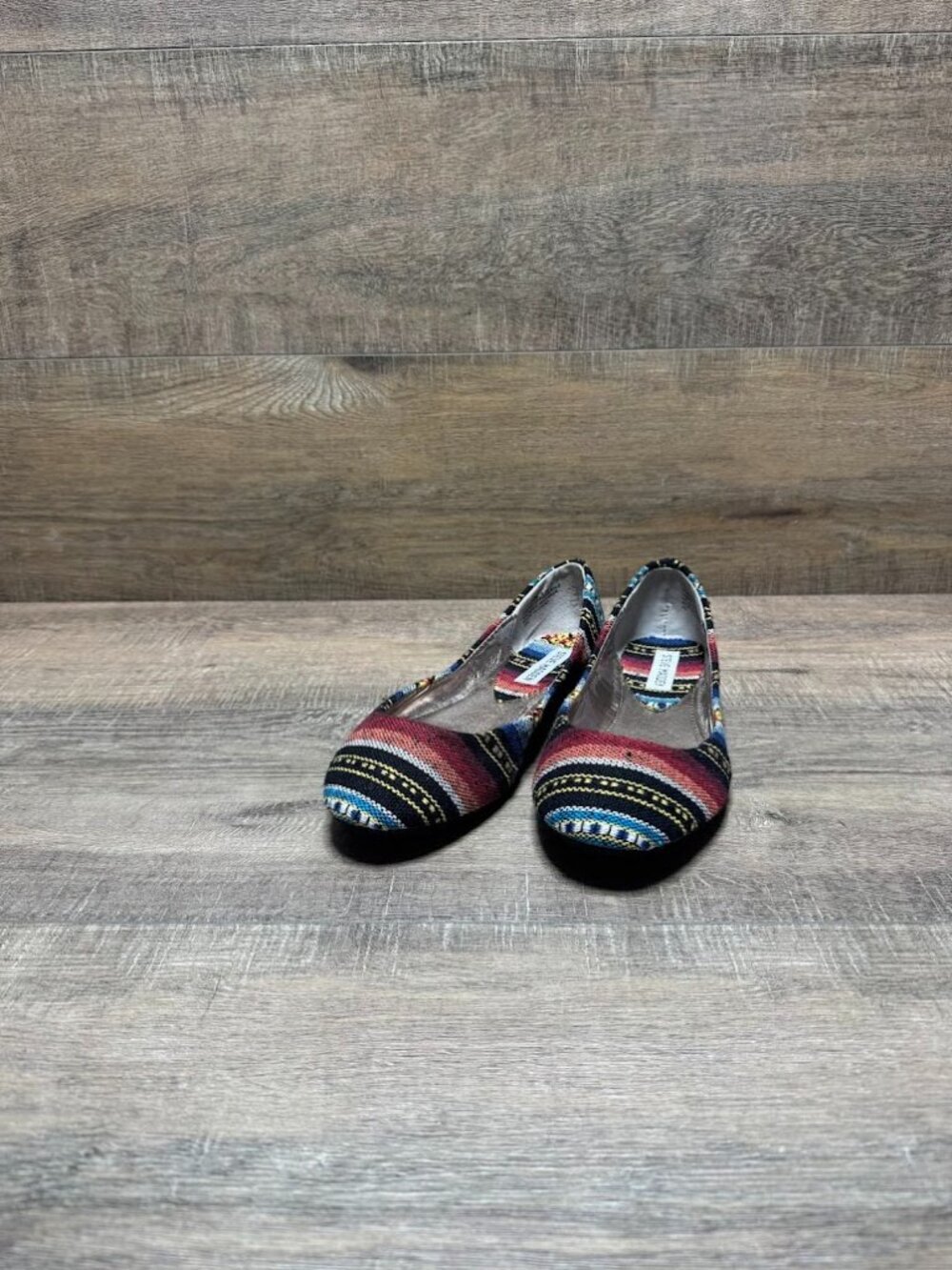 Steve Madden Heaven Tribal Multicolored Textile Ballet Flats Women's Size 8.5